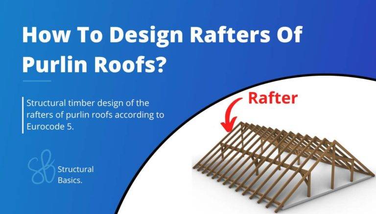 Timber design of rafters of purlin roofs