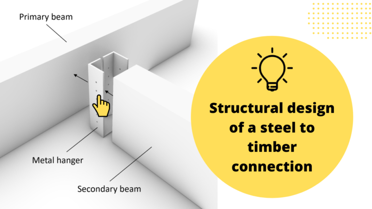Steel to Timber connection – Beam to beam – An example of a flat roof connection