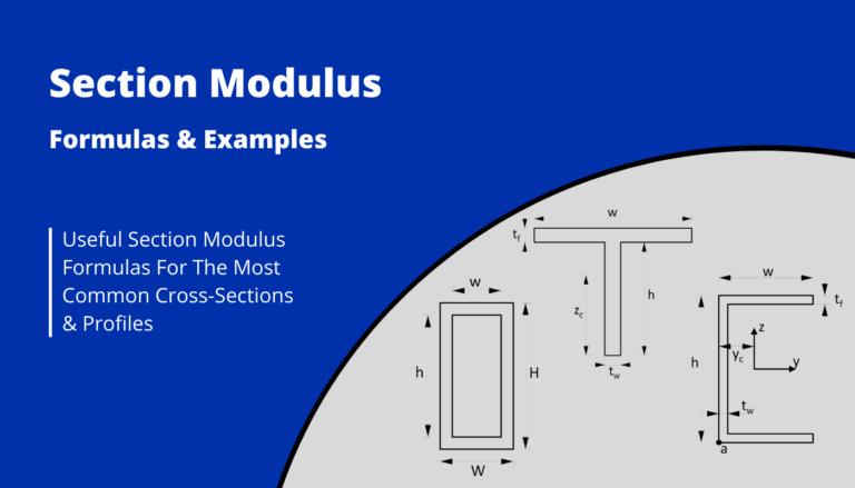 Section modulus formulas and examples rectangular heb ipe i circle circular hollow t u cross-sections and profiles
