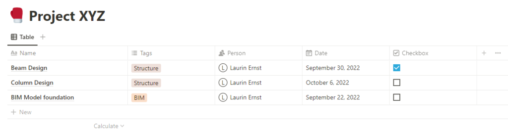 Use Notion to manage your Project tasks.