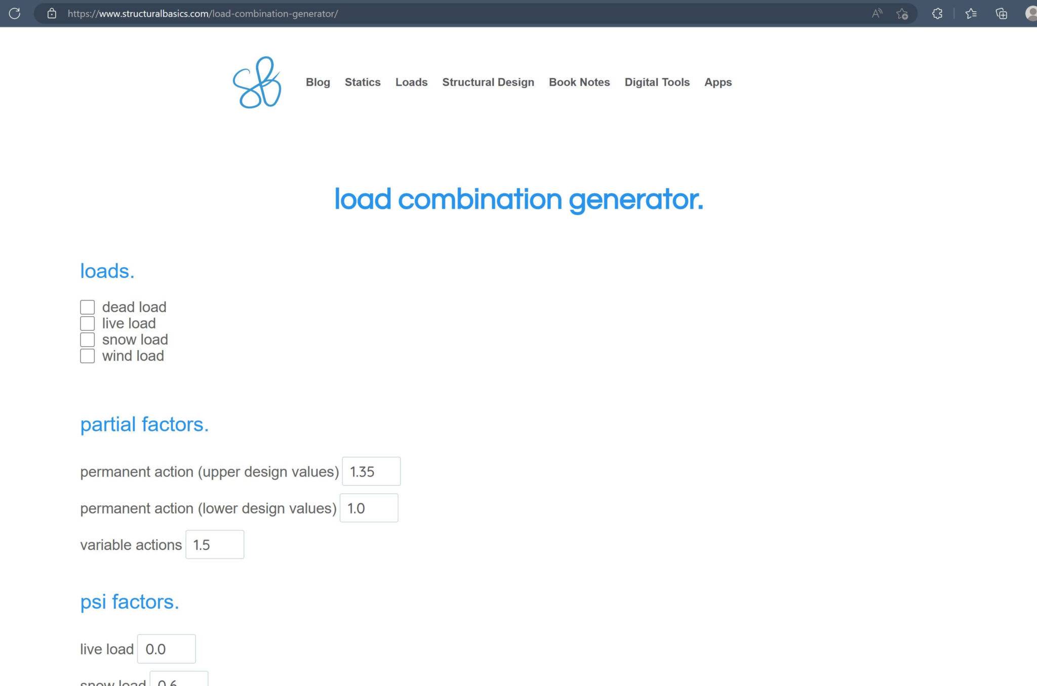 Load Combination Generator [HowTo Guide] Structural Basics