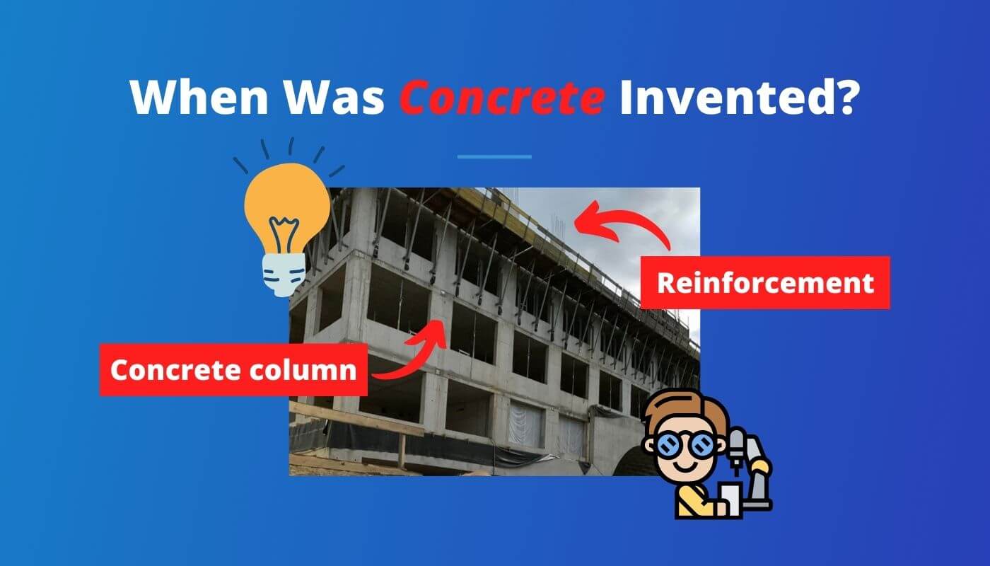 When was concrete invented