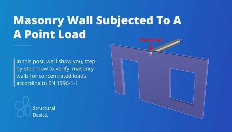 Verification of masonry wall subjected to a concentrated point load.